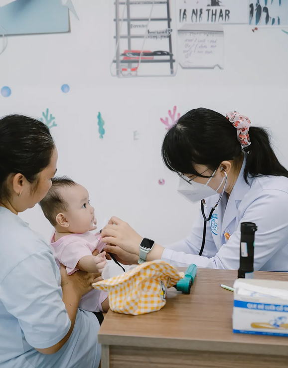 Không gian khám và tiêm đạt chuẩn quốc tế